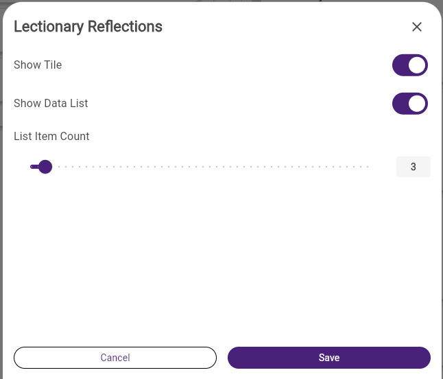 Lists and Title Configuration
